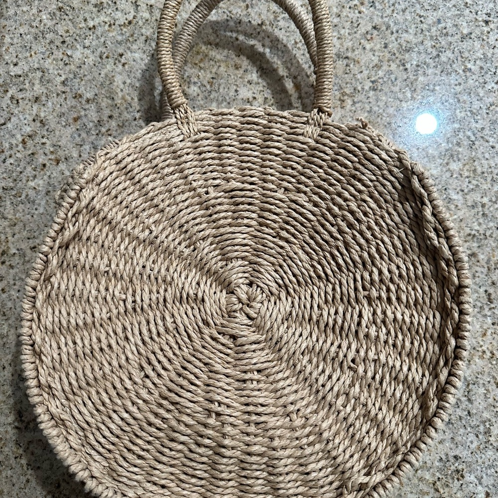 Tan Woven Handbag